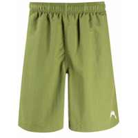 Stussy Bermuda esportiva com estampa de logo - Verde