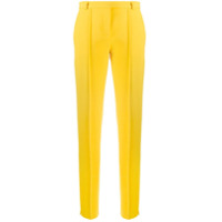 Styland Calça de alfaiataria cintura alta - Amarelo