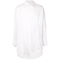 sulvam Camisa oversized assimétrica - Branco