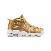 Supreme Tênis de couro 'Air More Uptempo' - Metálico