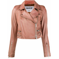 S.W.O.R.D 6.6.44 Jaqueta cropped com zíper deslocado - Rosa