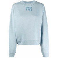 T By Alexander Wang Moletom com detalhe de logo - Azul