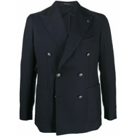 Tagliatore Blazer com abotoamento duplo e botões gravados - Azul