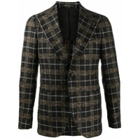 Tagliatore Blazer xadrez com abotoamento simples - Preto