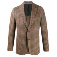 Tagliatore Blazer xadrez com abotoamento simples - Preto