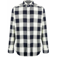 Tagliatore Camisa xadrez com mangas longas - Branco