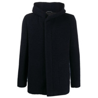 Tagliatore Jaqueta Curtis de lã com capuz - Azul