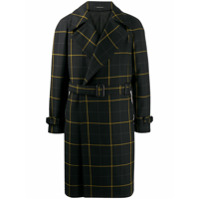 Tagliatore Trench coat com estampa xadrez - Preto