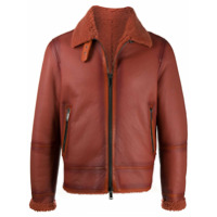 Tagliatore zipped shearling jacket - Vermelho