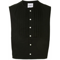 Takahiromiyashita The Soloist Camisa sem mangas com pregas - Preto