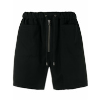 Takahiromiyashita The Soloist zip-front shorts - Preto