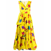 Talbot Runhof Vestido Boma com estampa floral - Amarelo