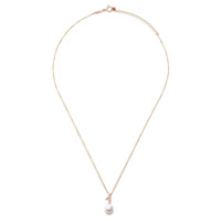 TASAKI Colar Kugel Collection Line Akoya de ouro rosé 18k com diamantes e pérolas - Dourado