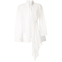 Taylor Camisa assimétrica com drapeada - Branco