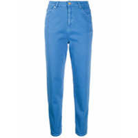 Temperley London Calça jeans cropped skinny Fontana com cintura alta - Azul