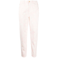 Temperley London Calça jeans cropped slim Fontana com cintura alta - Rosa