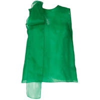 The 2Nd Skin Co. Blusa com laço de organza - Verde