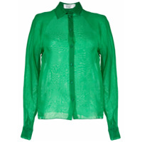 The 2Nd Skin Co. Camisa semi-translúcida de organza - Verde