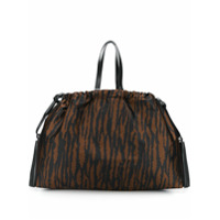 The Attico Bolsa tote com animal print - Preto