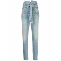 The Attico Calça jeans reta cintura alta - Azul