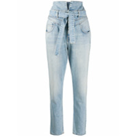The Attico Calça jeans slim com cós elástico - Azul
