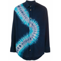 The Elder Statesman Camisa oversized com estampa tie-dye - Azul
