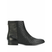 The Last Conspiracy Ankle boot trançada de couro - Preto