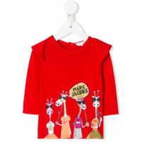 The Marc Jacobs Kids Blusa com estampa girafa - Vermelho