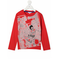 The Marc Jacobs Kids Blusa com estampa gráfica de logo - Vermelho