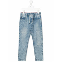 The Marc Jacobs Kids Calça jeans slim com cordão de ajuste - Azul