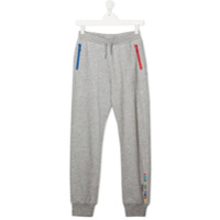 The Marc Jacobs Kids Calça jogger de algodão com estampa de logo - Cinza