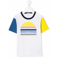 The Marc Jacobs Kids Camiseta color block com logo - Branco