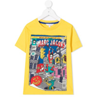 The Marc Jacobs Kids Camiseta de algodão com estampa - Amarelo