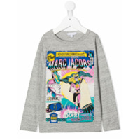 The Marc Jacobs Kids Camiseta de algodão com estampa - Cinza