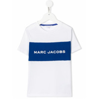 The Marc Jacobs Kids Camiseta decote careca com logo e listras - Branco