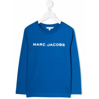 The Marc Jacobs Kids Camiseta mangas longas com estampa de logo - Azul