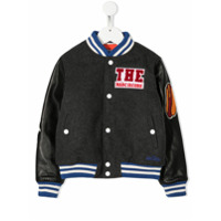 The Marc Jacobs Kids Jaqueta bomber com recorte contrastante - Cinza