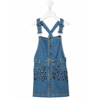 The Marc Jacobs Kids Jardineira com bordado de poás - Azul