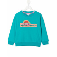 The Marc Jacobs Kids logo embroidery sweatshirt - Verde