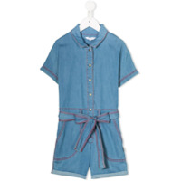 The Marc Jacobs Kids Macaquinho mangas curtas com cinto - Azul