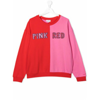 The Marc Jacobs Kids Moletom bicolor - Vermelho