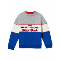 The Marc Jacobs Kids Moletom com logo color block - Azul