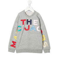The Marc Jacobs Kids Moletom com patch de logo - Cinza