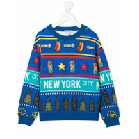The Marc Jacobs Kids New York City print sweatshirt - Azul
