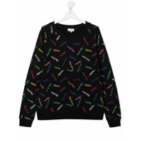 The Marc Jacobs Kids Suéter de algodão com estampa de logo - Preto