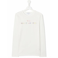The Marc Jacobs Kids TEEN crystal logo T-shirt - Branco