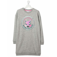 The Marc Jacobs Kids TEEN embroidered logo sweater dress - Cinza