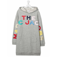 The Marc Jacobs Kids Vestido com capuz e logo - Cinza