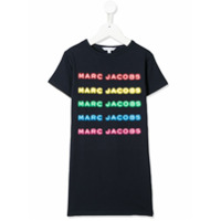 The Marc Jacobs Kids Vestido com estampa de logo - Azul