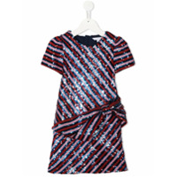 The Marc Jacobs Kids Vestido com paetês e detalhe de laço - Azul